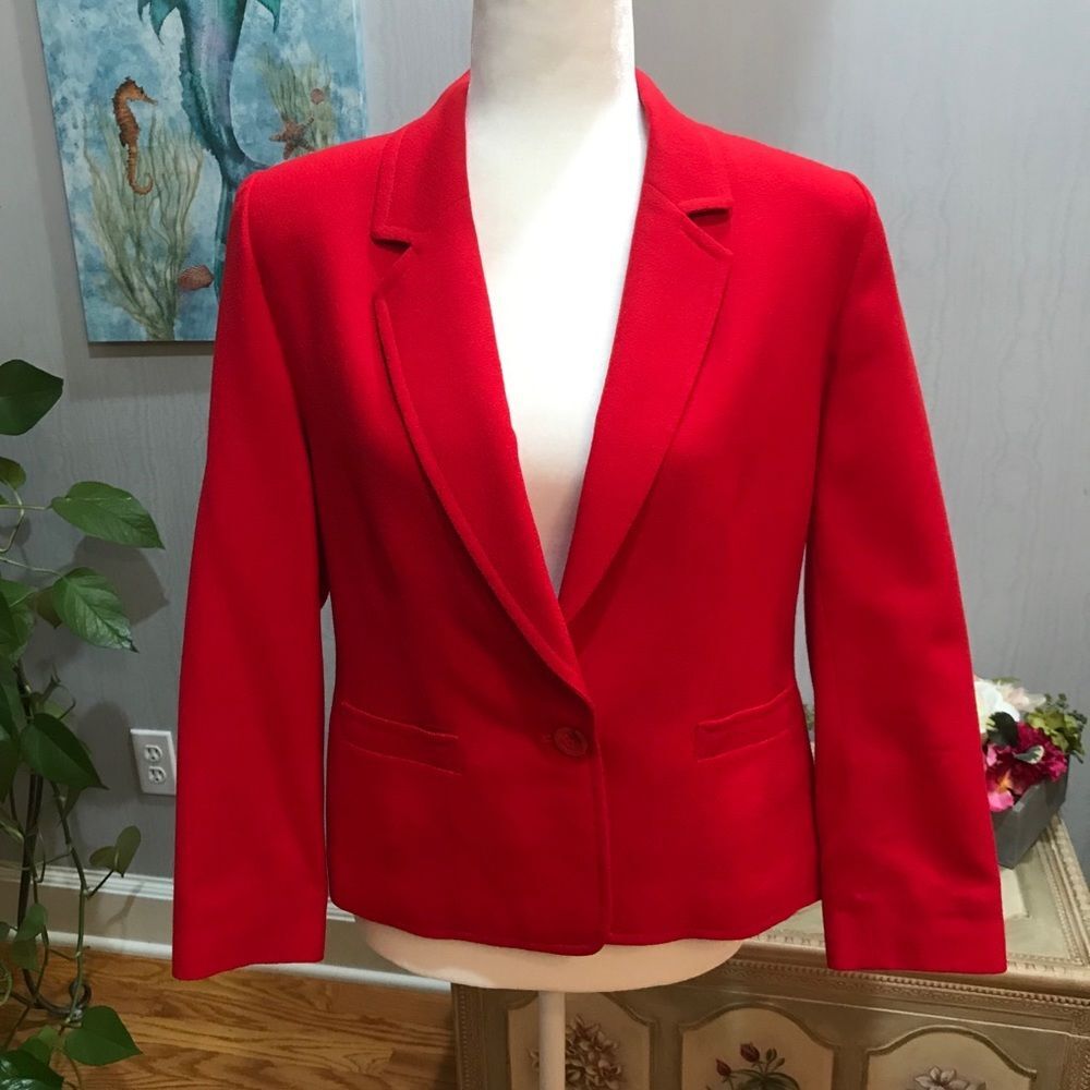 Pendleton 100% Virgin Wool One Button Blazer Sz S